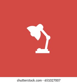 lamp icon. sign design. red background