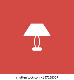 lamp icon. sign design. red background