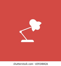 lamp icon. sign design. red background