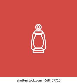 lamp icon. sign design. red background