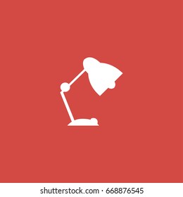 lamp icon. sign design. red background