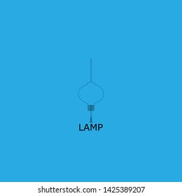 lamp icon sign signifier vector