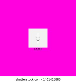 lamp icon sign signifier vector