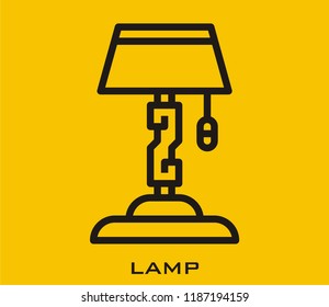 Lamp icon signs