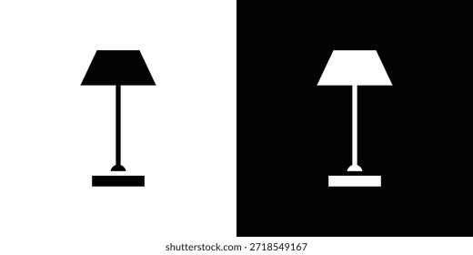 Lamp icon silhouette vector illustration isolated flat style