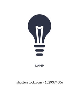 lamp icon. Simple element illustration from camping concept. lamp editable symbol design on white background. Can be use for web and mobile.