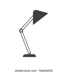 Lamp icon - simple flat design isolated on white background, vector