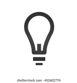 Lamp icon. Simple flat logo of lamp on white background. Vector illustration.