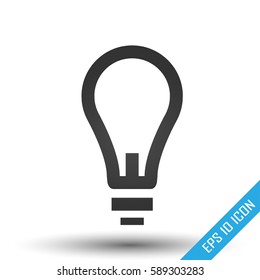Lamp icon. Simple flat logo of lamp on white background. Vector illustration.