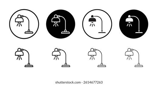 Lamp icon Simple outline vector logo