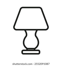 Lamp icon Simple thin line flat symbol