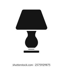 Lamp icon Simple thin line flat symbol