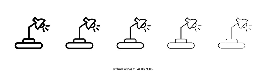 Lamp icon Simple thin line flat symbol
