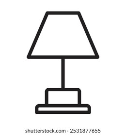 Icono de la lámpara Simple contorno delgado