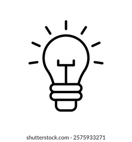 Lamp icon simple vector symbol