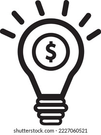 Lamp Icon simple vectore design