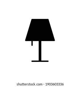 lamp icon solid style vector for your web design