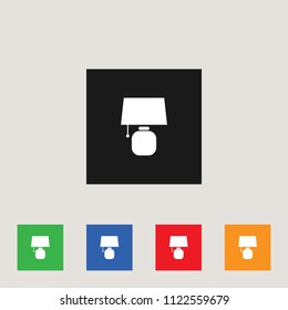 Lamp icon, stock vector illustration, EPS10.