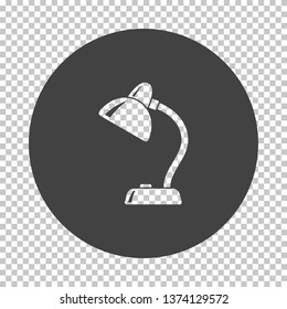 Lampensymbol. Subtrahieren Sie das Schablonendesign auf dem Transparenzgitter. Vektorgrafik.