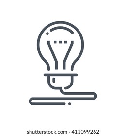Lamp icon suitable for info graphics, websites and print media and  interfaces. Hand drawn style, line vector icon.
