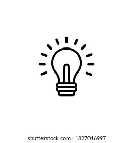 Lamp icon. Supe creative idea concept. Inspiration. Vector on isolated white background. EPS 10