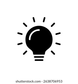 Lamp icon symbol for apps and websites. Light bulb sign and symbol. idea symbol.