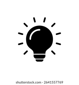 Lamp icon symbol for apps and websites. Light bulb sign and symbol. idea symbol.
