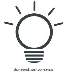 Icono de la lámpara, símbolo. Diseño de iconos planos. Ilustración vectorial. Aislado de fondo blanco. Lámpara brillante.