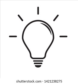lamp icon symbol, inspiration vector