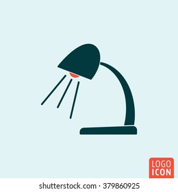 Lamp icon. Table lamp icon isolated, minimal design. Vector illustration