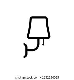 Lamp Icon, Table Lamp Icon Vector Illustration.