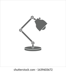 Lamp icon, table lamp vector on white background