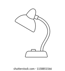 Lamp icon. Thin line design. Vector illustration.
