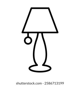 Lamp icon in thin line style