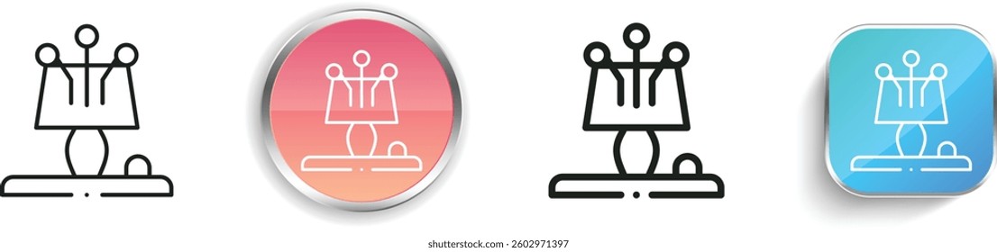 lamp icon. Thin Linear, Regular and Button Style Design Isolated On White Background