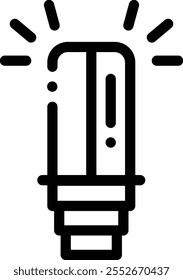 icono de lámpara. Diseño De Estilo Lineal Delgado Aislado Sobre Fondo Blanco