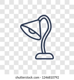Lamp icon. Trendy linear Lamp logo concept on transparent background from Furniture and Household collection