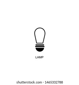 lamp icon vector black design