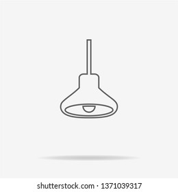 Lamp icon. Vector concept illustration for design.