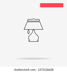 Lamp icon. Vector concept illustration for design.