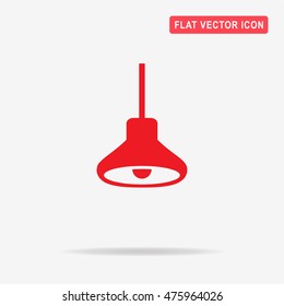 Lamp icon. Vector concept illustration for design.