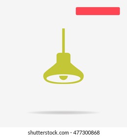 Lamp icon. Vector concept illustration for design.