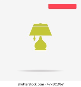 Lamp icon. Vector concept illustration for design.