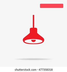 Lamp icon. Vector concept illustration for design.
