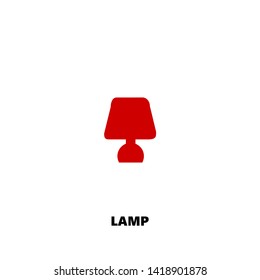 lamp icon. lamp vector design. sign design. red color