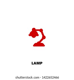 lamp icon. lamp vector design. sign design. red color