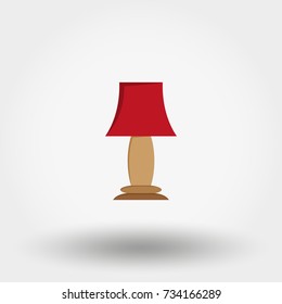 Lamp. Icon. Vector. Flat.