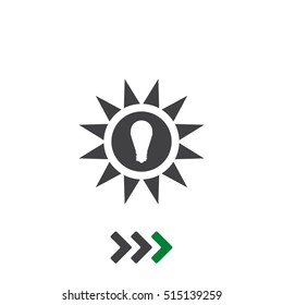  Lamp Icon Vector flat design style