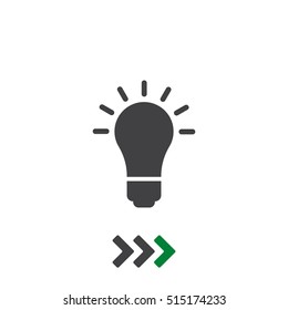 Lamp Icon Vector flat design style