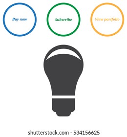 Lamp Icon Vector flat design style